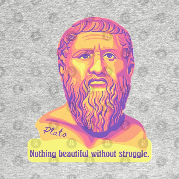 Plato Portrait and Quote by Slightly Unhinged